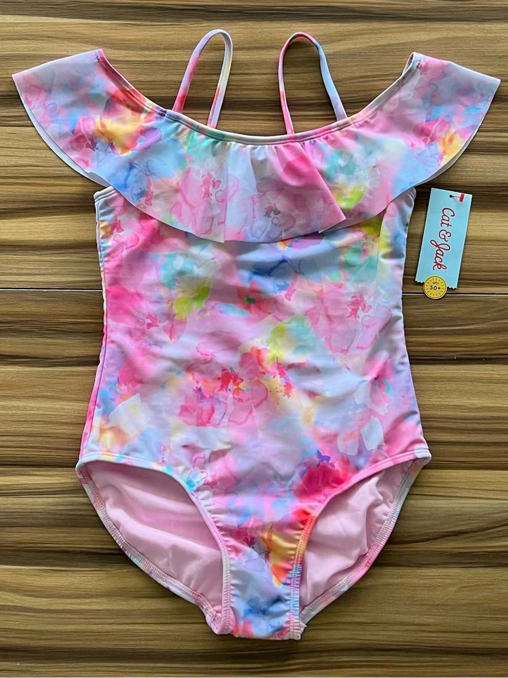 Target Cat & Jack Girls Daydream Floral One Piece Swimsuit Size L(10/12) NEW